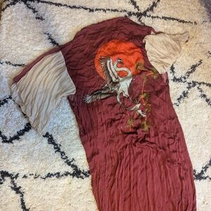 Silky Free People Dragon Kimono Style Robe